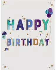 Carte A4 Heureux Anniversaire