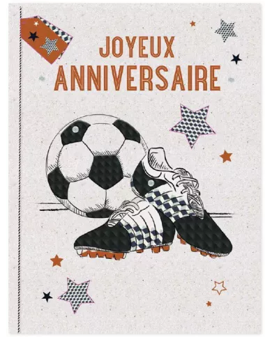 Carte A4 Joyeux Anniversaire - FOOT