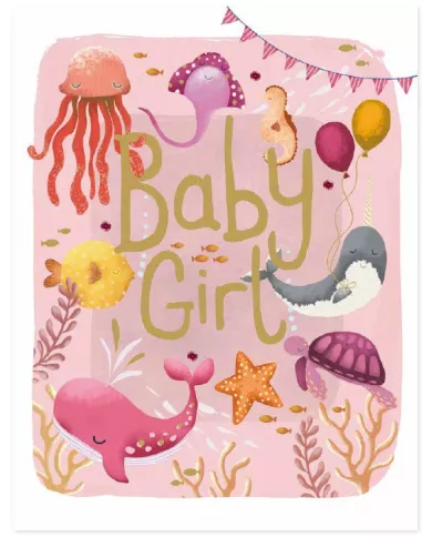 Carte A4 Baby Girl