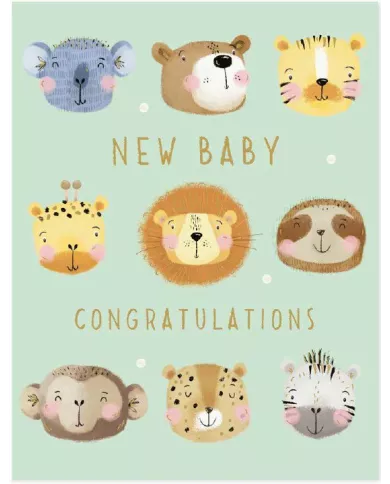 Carte A4 New Baby