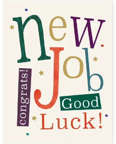 Carte A4 New Job - Good Luck