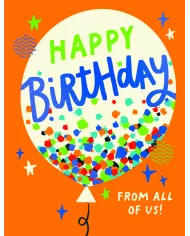 Carte A4 Happy Birthday