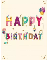 Carte A4 Happy Birthday
