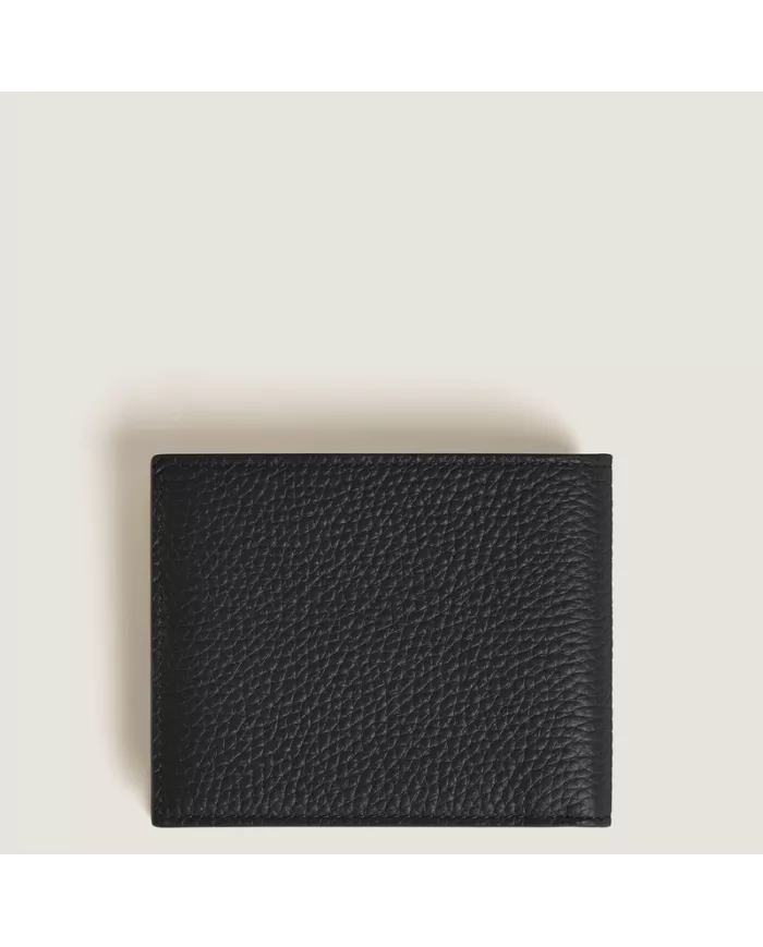Portefeuille 4cc avec Porte-Monnaie en Cuir Grainé