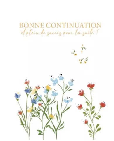 Carte A4 - Bonne continuation