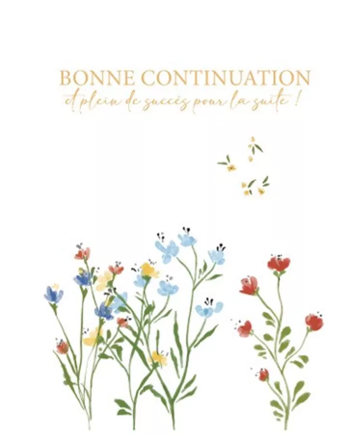 Carte A4 - Bonne continuation