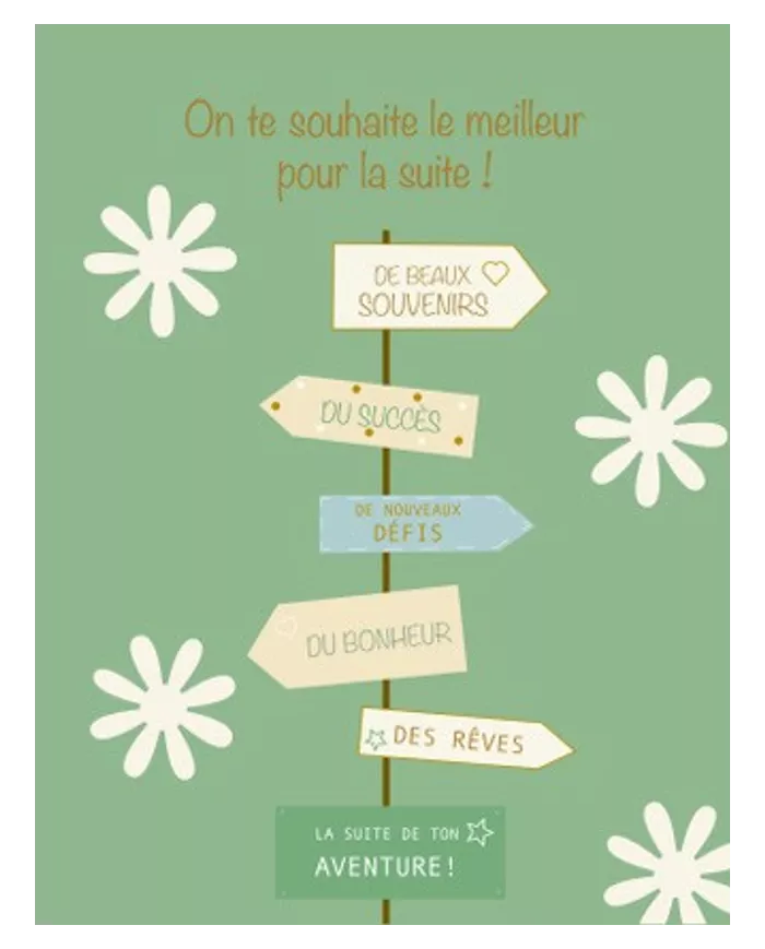 Carte A4 - On te souhaite le meilleur