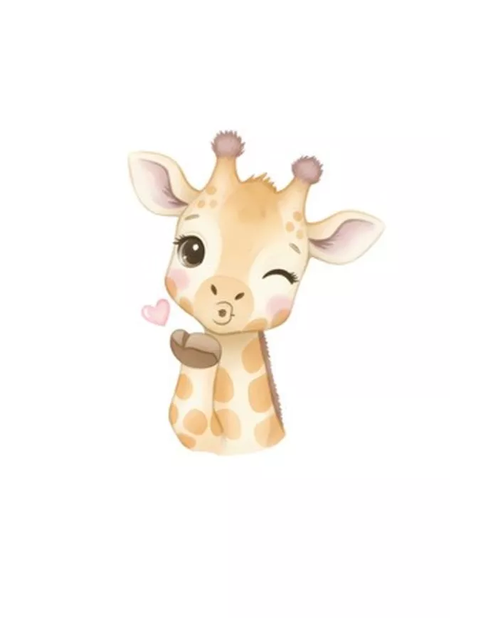 Carte A6 - Girafe bisous