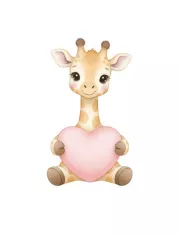 Carte A6 - Girafe coeur