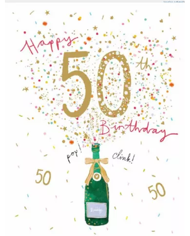 Carte A4 50 ans