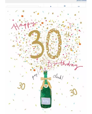 Carte A4 30 ans