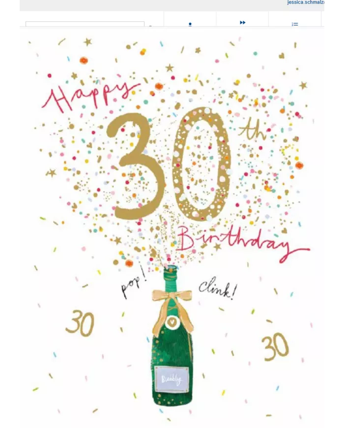 Carte A4 30 ans