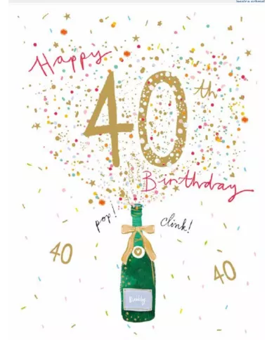 Carte A4 40 ans