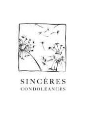 Carte A4 - Sincères Condoléances
