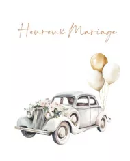 Carte B6 - Heureux Mariage