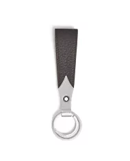Porte-Clés Plume Boucle en Cuir Grainé