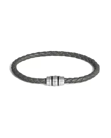Bracelet 3 Anneaux en Cuir Grainé