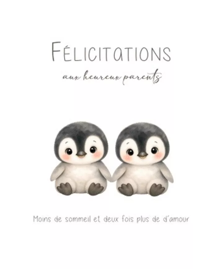 Carte A4 - Naissance Jumeaux