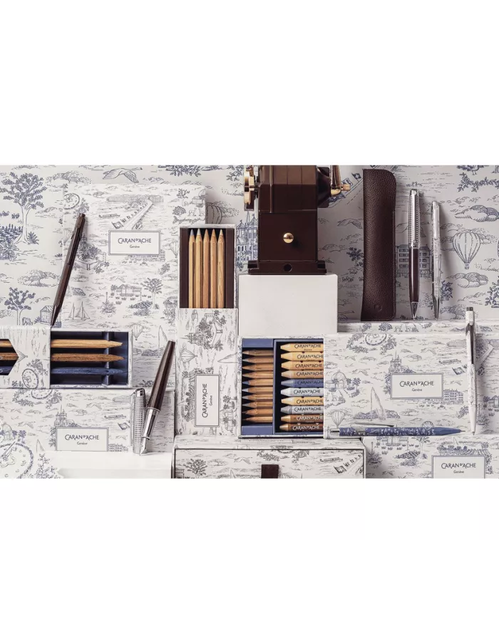 Set 10 Crayons de Couleur Toile de Jouy