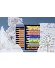 Set Multi-produits 10 Crayons de Couleur & 10 Pastels Neocolor™ II Aquarelle Toile de Jouy
