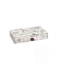 Set Stylo Plume Léman™ Toile de Jouy & Étui en Cuir Bordeaux
