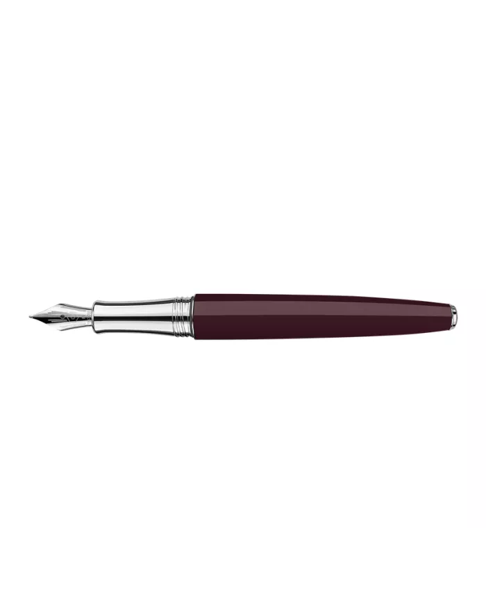 Set Stylo Plume Léman™ Toile de Jouy & Étui en Cuir Bordeaux