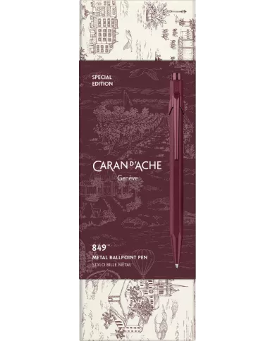 Stylo Bille 849™ Toile de Jouy Bordeaux