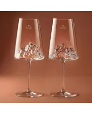 Set de 2 verres à vin Everest & Mont Blanc TOPOGRAPHIC