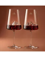 Set de 2 verres à vin Everest & Mont Blanc TOPOGRAPHIC