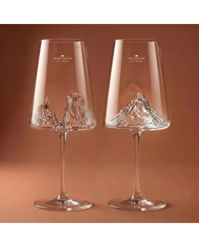 Set de 2 verres à vin Grand Canyon & Matterhorn TOPOGRAPHIC