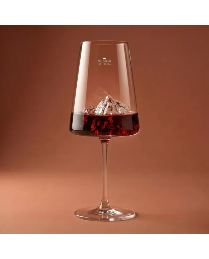 1 verre à vin Mont Blanc TOPOGRAPHIC