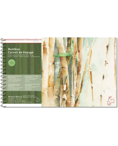 Carnet de Voyage Bamboo 15 feuilles 265g 13,5x25cm