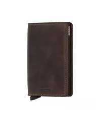 Secrid - Porte-cartes de crédit en cuir Slim chocolat vintage 