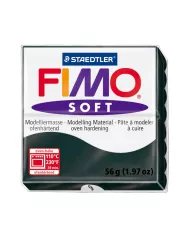 Fimo soft 57g blanc, noir et gris