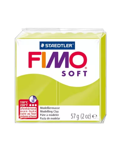 Fimo soft 57g vert citron, tropical, pomme et emeraude