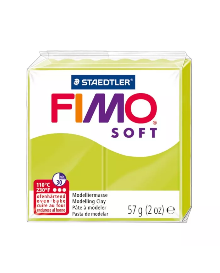 Fimo soft 57g vert citron, tropical, pomme et emeraude