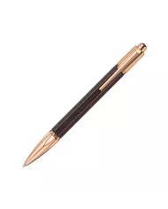 Stylo-bille Varius Ebony plaqué or rose