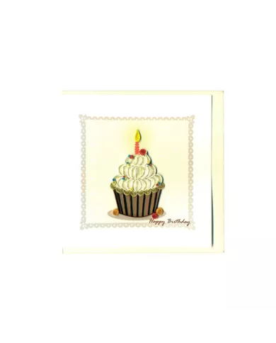 Carte "Quilling" cupcake