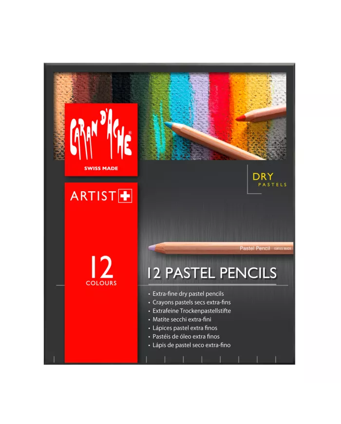 Caran d'ache - Pastel pencils boite de 12 couleurs