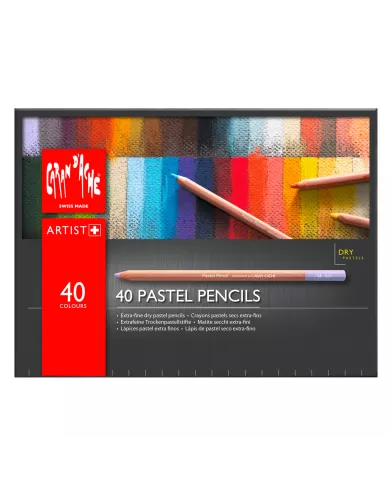 Caran d'ache - Pastel pencils boite de 40 couleurs