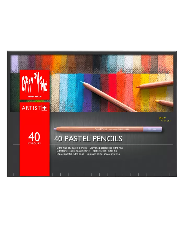 Caran d'ache - Pastel pencils boite de 40 couleurs