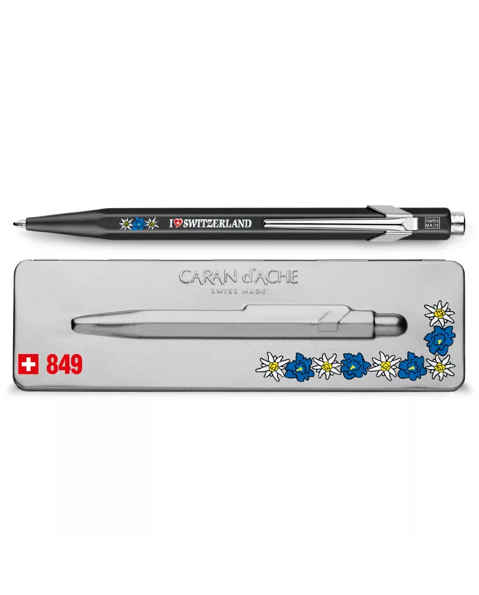 Stylo à bille 849 Totally Swiss Edelweiss noir